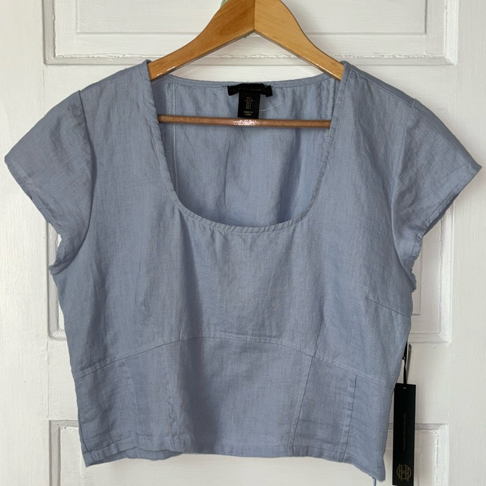 House of Harlow 1960 Light Blue Crop Top